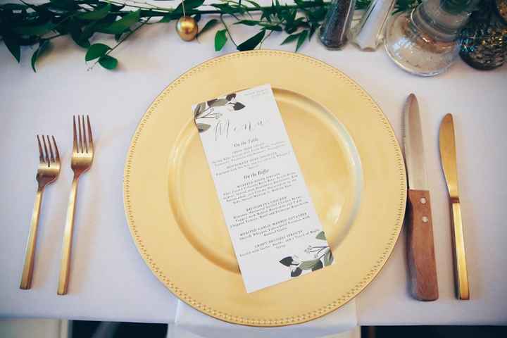 Menu at place setting.