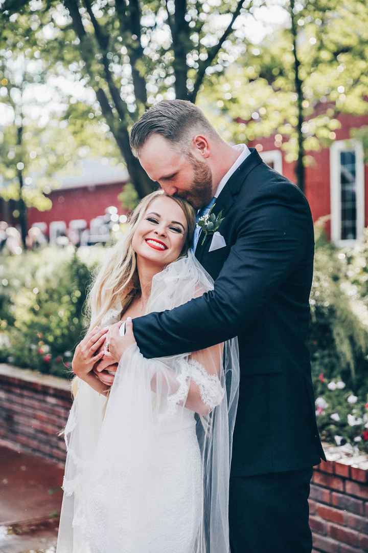 my husband & me on our wedding day