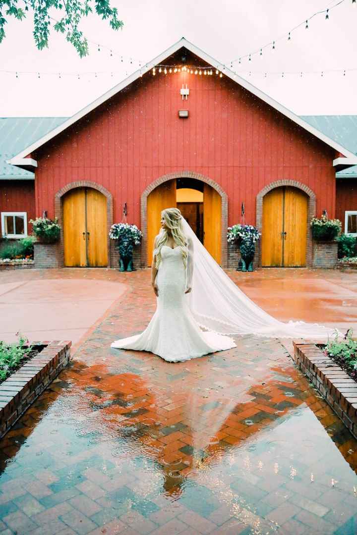 I can't even explain how much rain we got on our wedding day haha! At 2 PM, the skies opened and it 