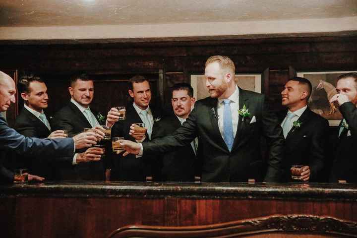 My groom with some of his groomsmen & his dad.