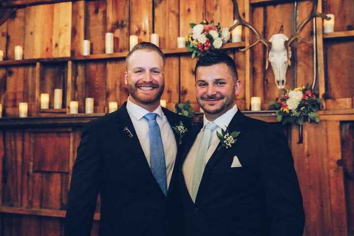 My husband on the left and one of his groomsmen on the right.