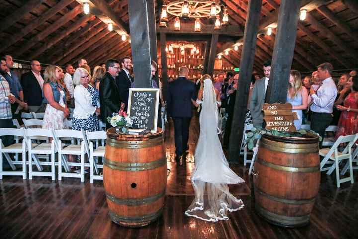 My father and me walking down the aisle.