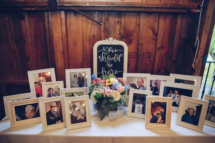 This was our memorial table at our wedding.