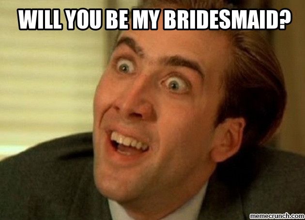 1 less bridesmaid =/