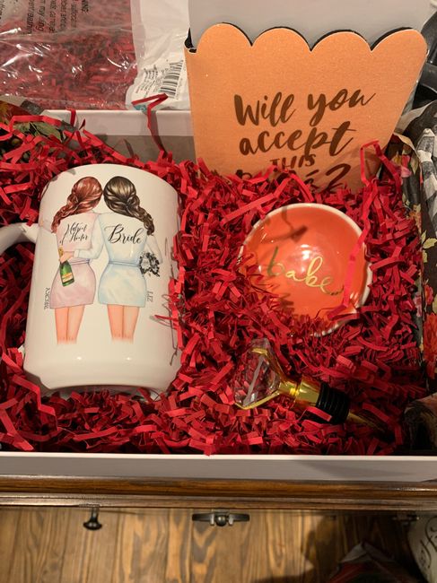 Asking bridal party with gifts - 1