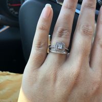 3 stone engagement ring, show me your wedding set! - 1