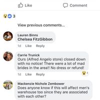 Davids bridal closing - 2