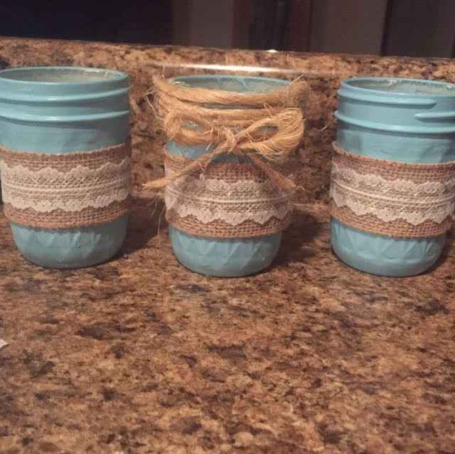 Center pieces Mason jars