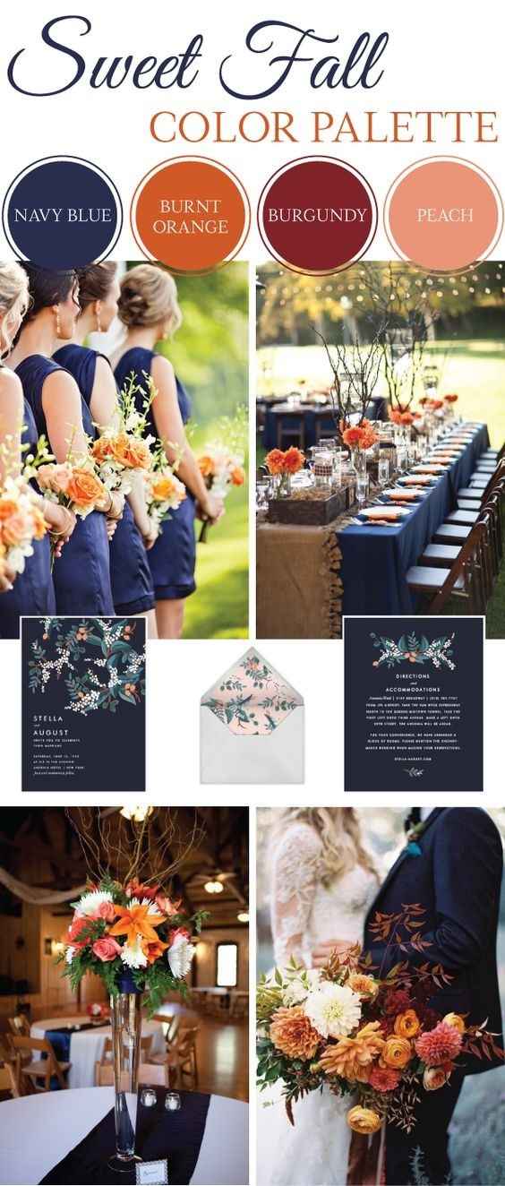Fall wedding color palettes
