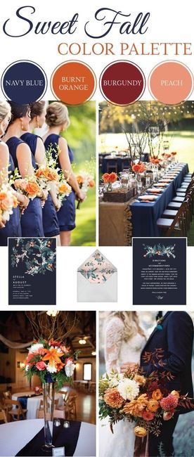 Fall wedding color palettes
