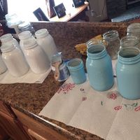 Center pieces Mason jars