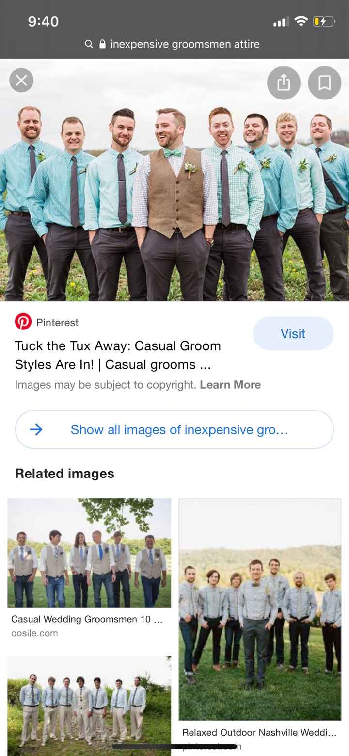 Paying for wedding party attire? - 1