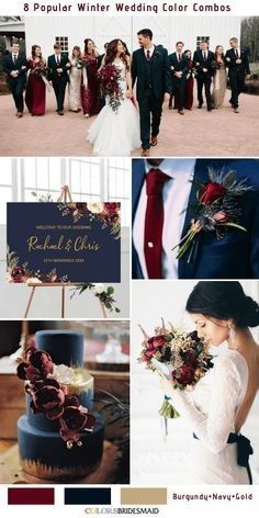 Navy and Burgundy