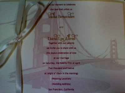 SF Destination Wedding DIY Invitations I made ... thoughts? (w/pics)