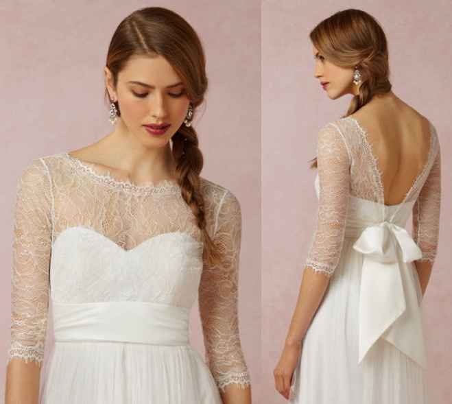 3/4 lace sleeves for Spring wedding?