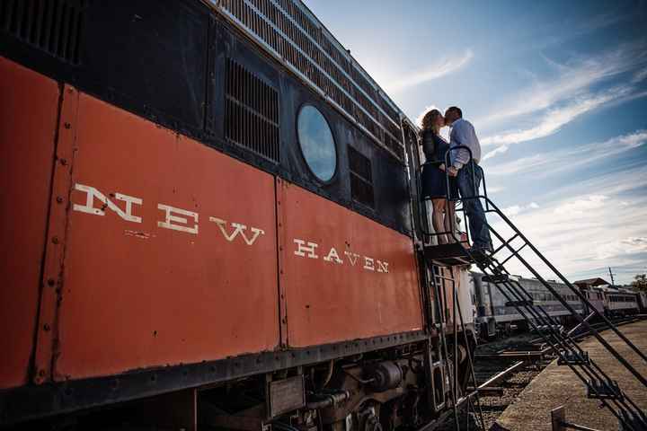 Vintage Trains Engagement Pics!