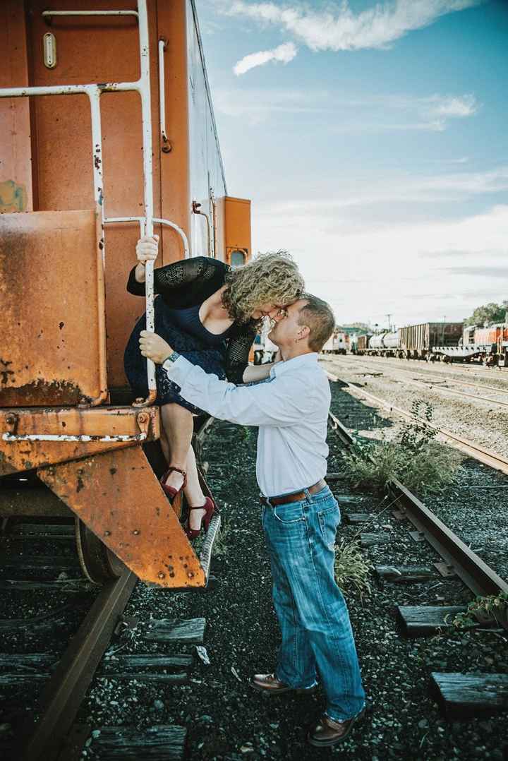Vintage Trains Engagement Pics!