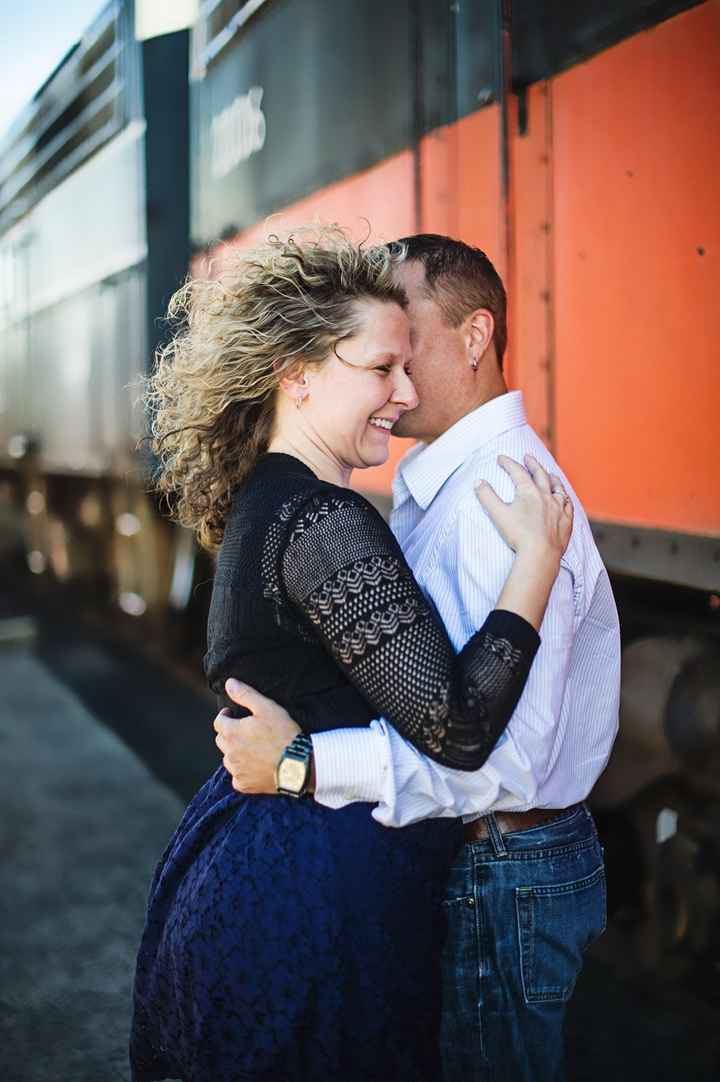 Vintage Trains Engagement Pics!