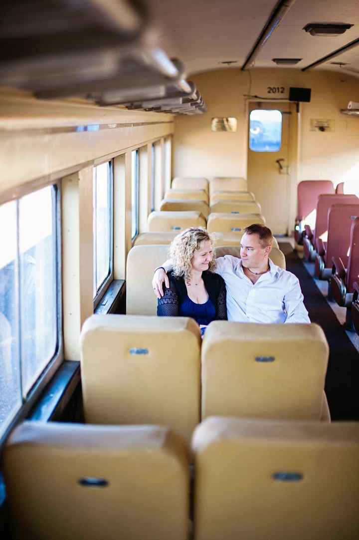 Vintage Trains Engagement Pics!