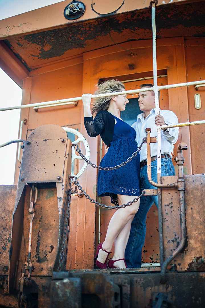 Vintage Trains Engagement Pics!