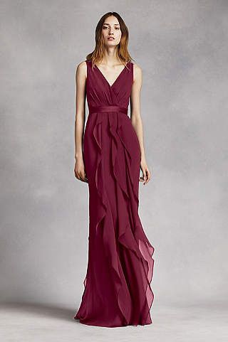 Wine Vera Wang dress from David's Bridal