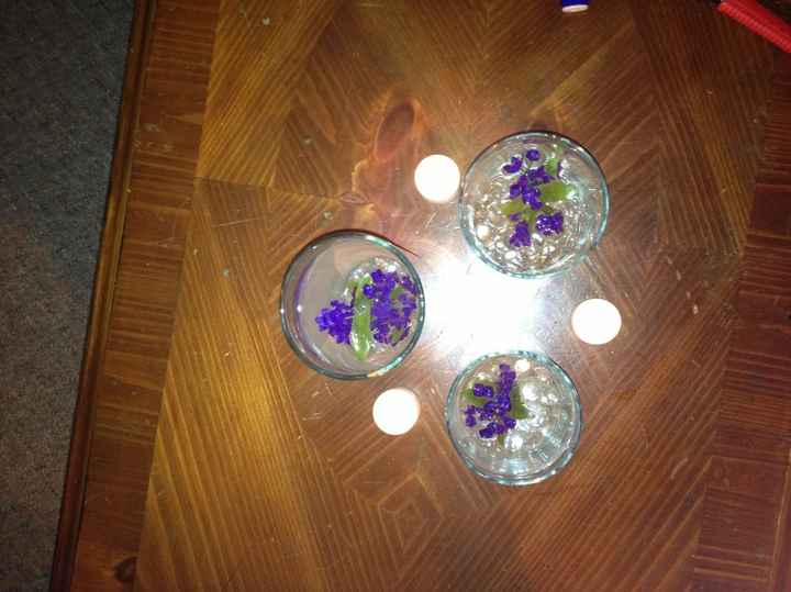 DIY centerpieces. Pictures included.