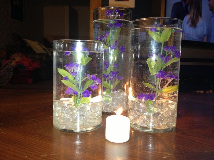 DIY centerpieces. Pictures included.