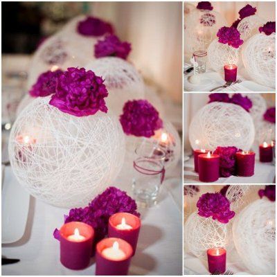 Aqua and white centrepieces and decorations HELP
