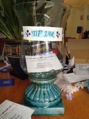 DIY projects -cardbox, tip jar & centrepieces - photos & any suggestions? UPDATED!