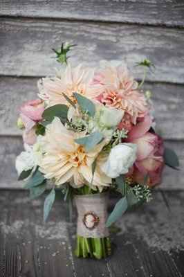 Brooch vs flower bouquet?