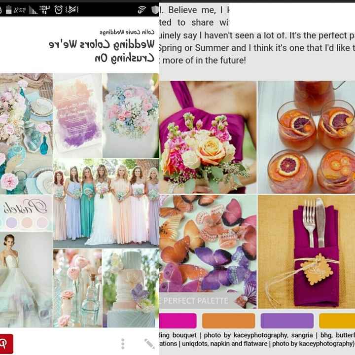 Pastels or sangria color palette
