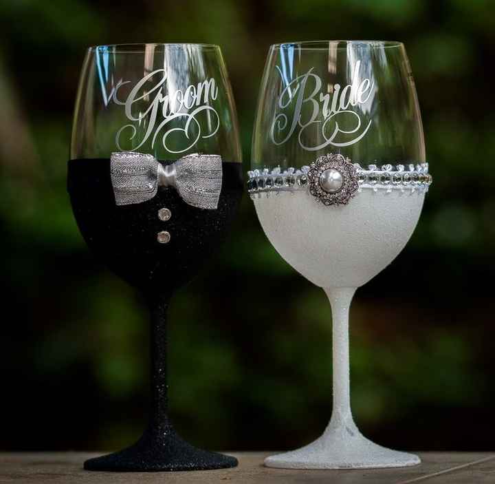 bride and groom glasses