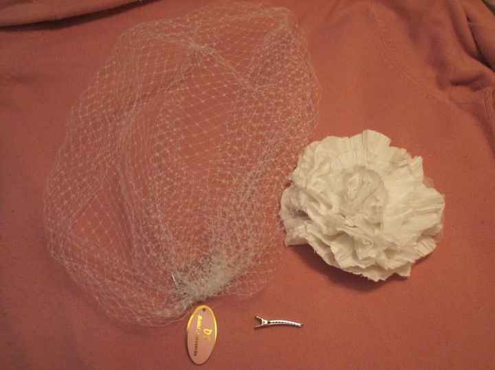 My Super Cheap Custom Made Birdcage Veil! (Pic)