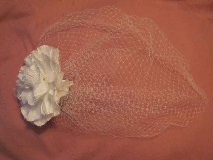 My Super Cheap Custom Made Birdcage Veil! (Pic)