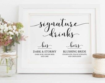 signature drinks