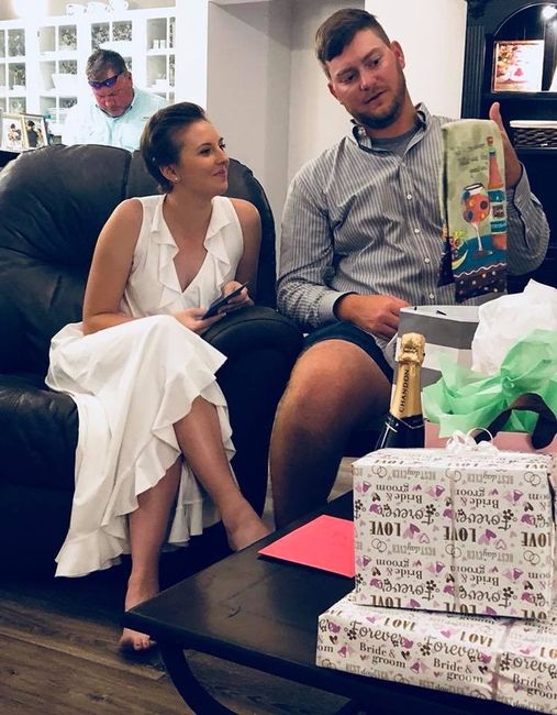 Opening gifts together