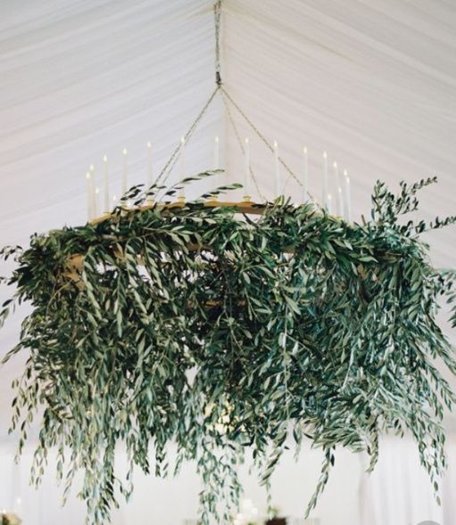 Greenery chandelier! I've already started working on ours!