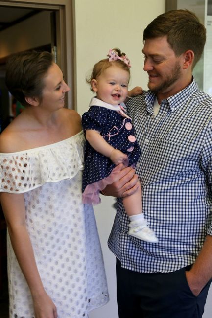 FH, me, and our flower girl! She's 2 and a half now and looks so grown compared to this picture!