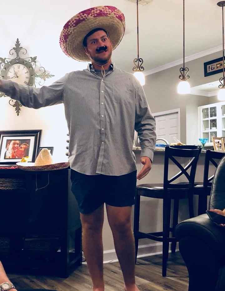 FH wearing the props that were set out!