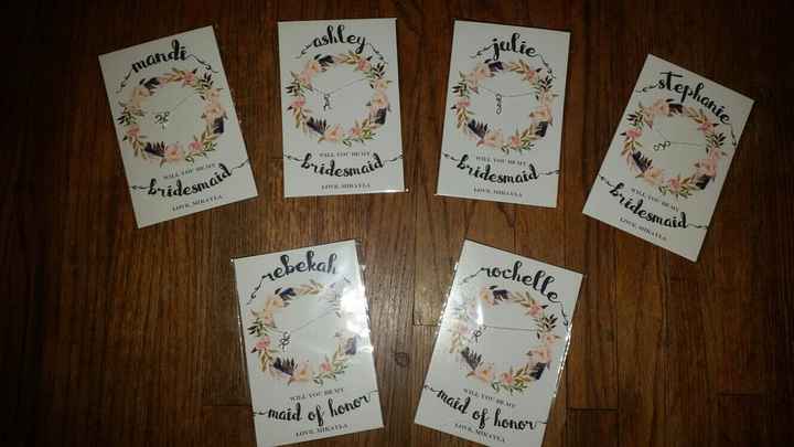 Asking your girls to be bridesmaids