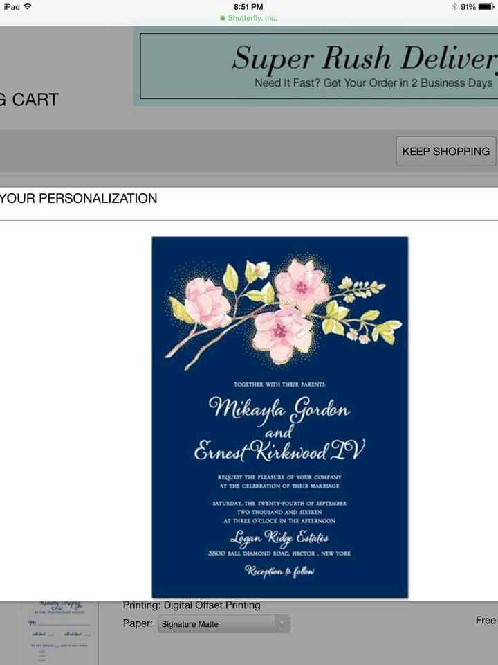 I'm over thinking again...invitations to match the wedding?