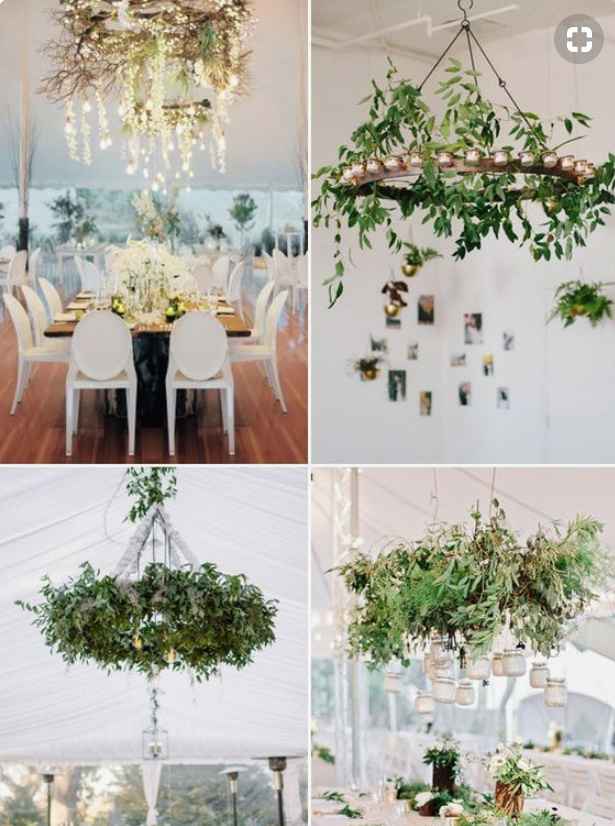 greenery chandeliers 
