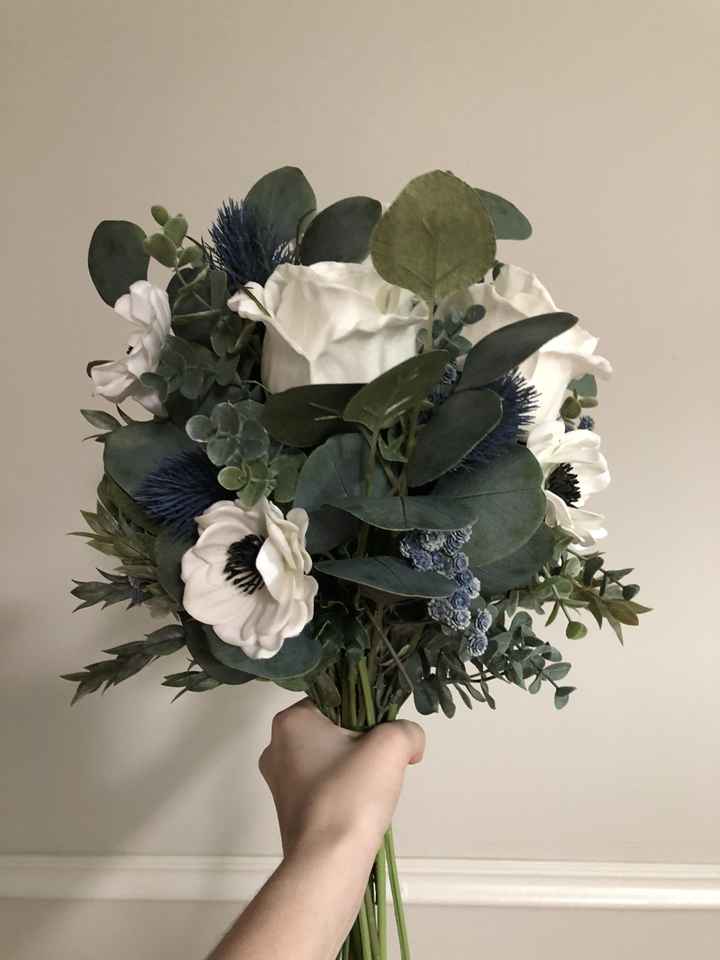 If anyone is curious about real vs. faux flowers...(pics attached) - 1
