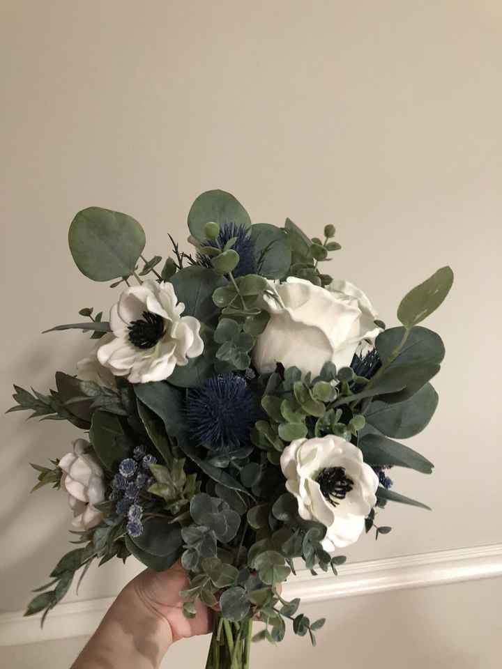If anyone is curious about real vs. faux flowers...(pics attached) - 2
