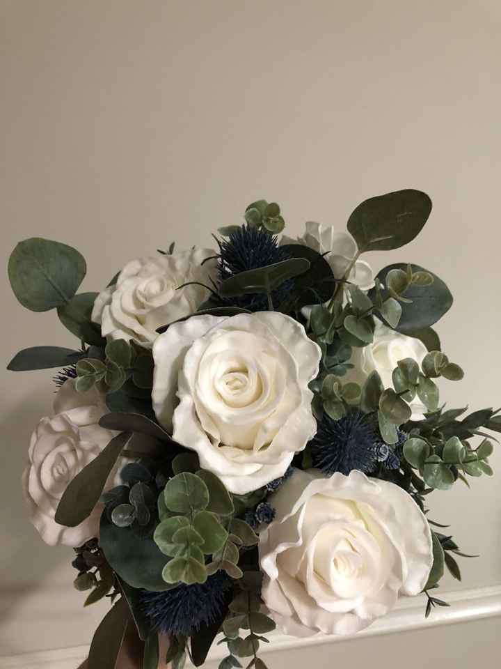 If anyone is curious about real vs. faux flowers...(pics attached) - 3