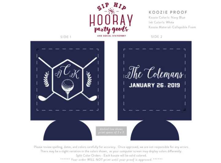 Custom coozies from Sip Sip Hooray! Also great to work with, really fast and the coozies came perfec