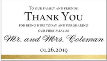 We rented linen napkins, we are also having a buffet, but we ordered these from Vistaprint and plan 