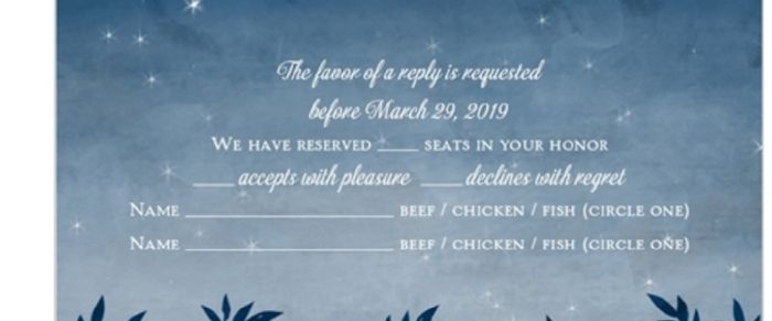 Rsvp’s and Menu Response Card’s - 1