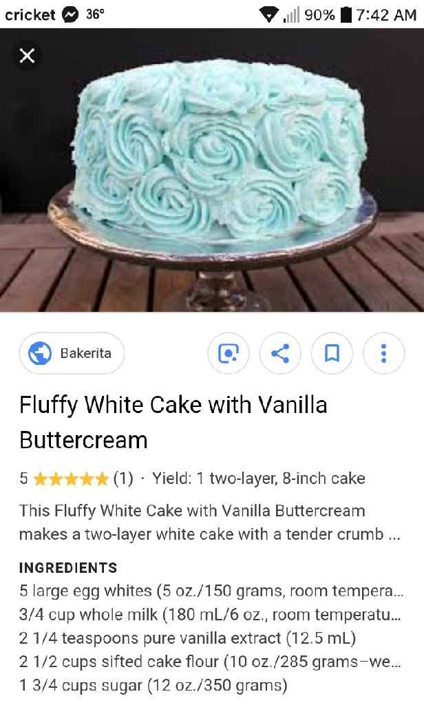 How many tiers in your wedding cake? - 1