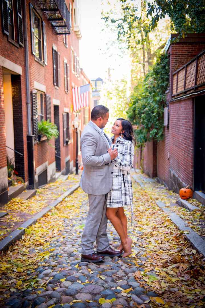 Boston In the Fall Our Engagement Pic